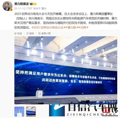 赛力斯张兴海：坚持纯电与增程并行的双技术路线-1