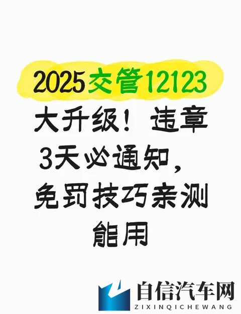 2025交管12123大升级！违章3天必通知，免罚技巧亲测能用-1