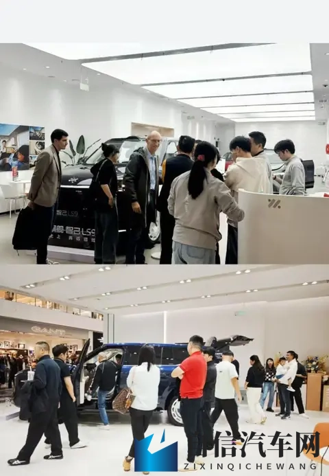 上汽旗舰智己LS9到店，看车队伍让销售倍感压力-3
