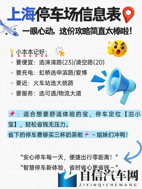 一份超全的上海机场、高铁站停车场信息表-2
