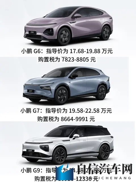一文看全2026年小鹏全系车型预计购置税-1