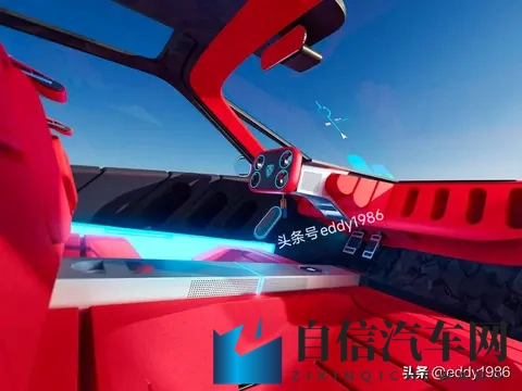 纯电标致208概念车发布，鸥翼门成点睛之笔，线控转向概念超前-2