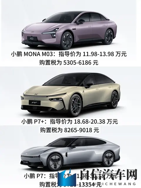 一文看全2026年小鹏全系车型预计购置税-2