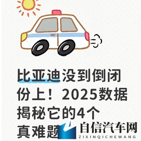 比亚迪没到倒闭份上！2025数据揭秘它的4个真难题-1